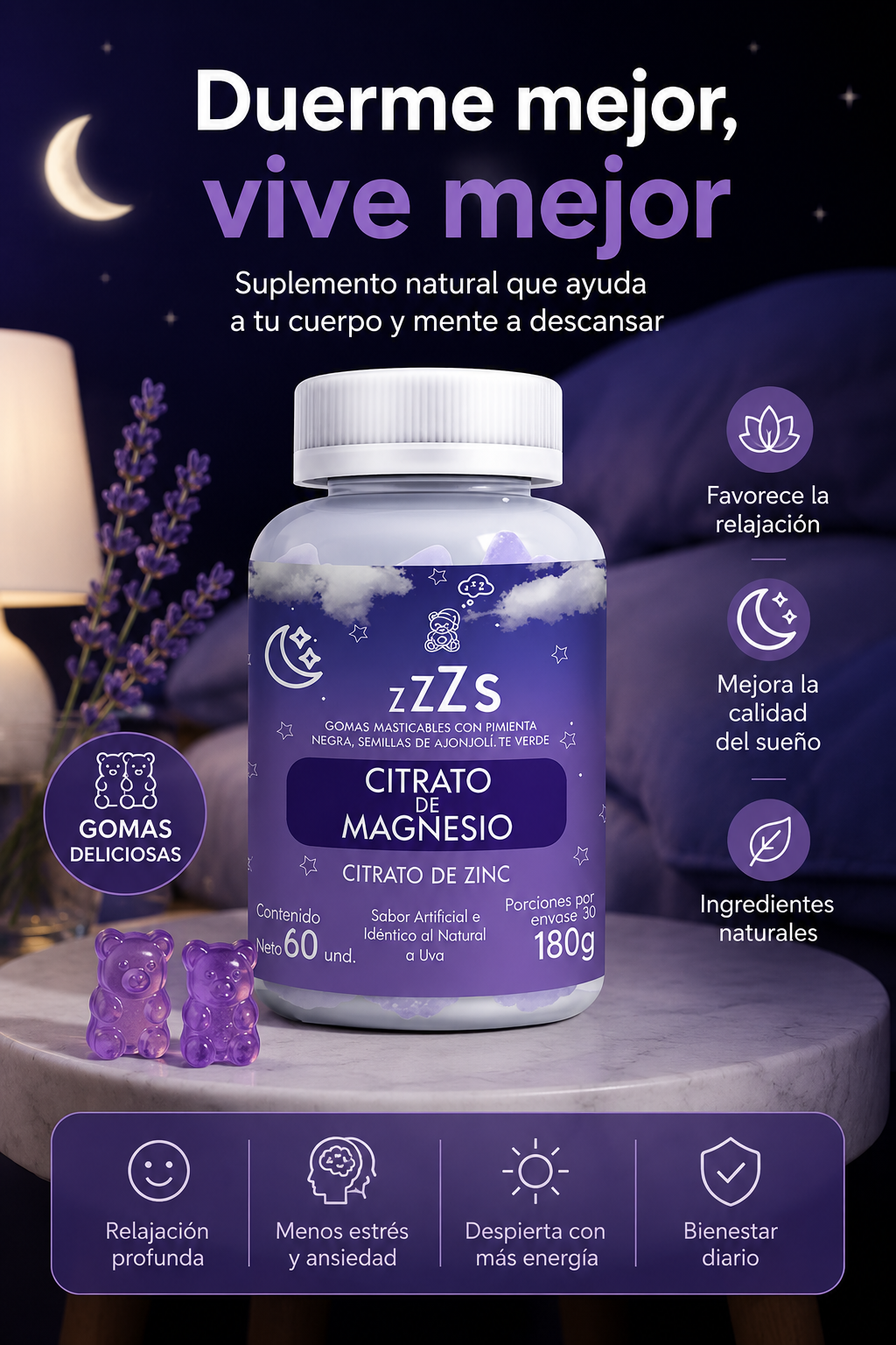 Gomitas para Dormir + Magnesio DROPI CUP