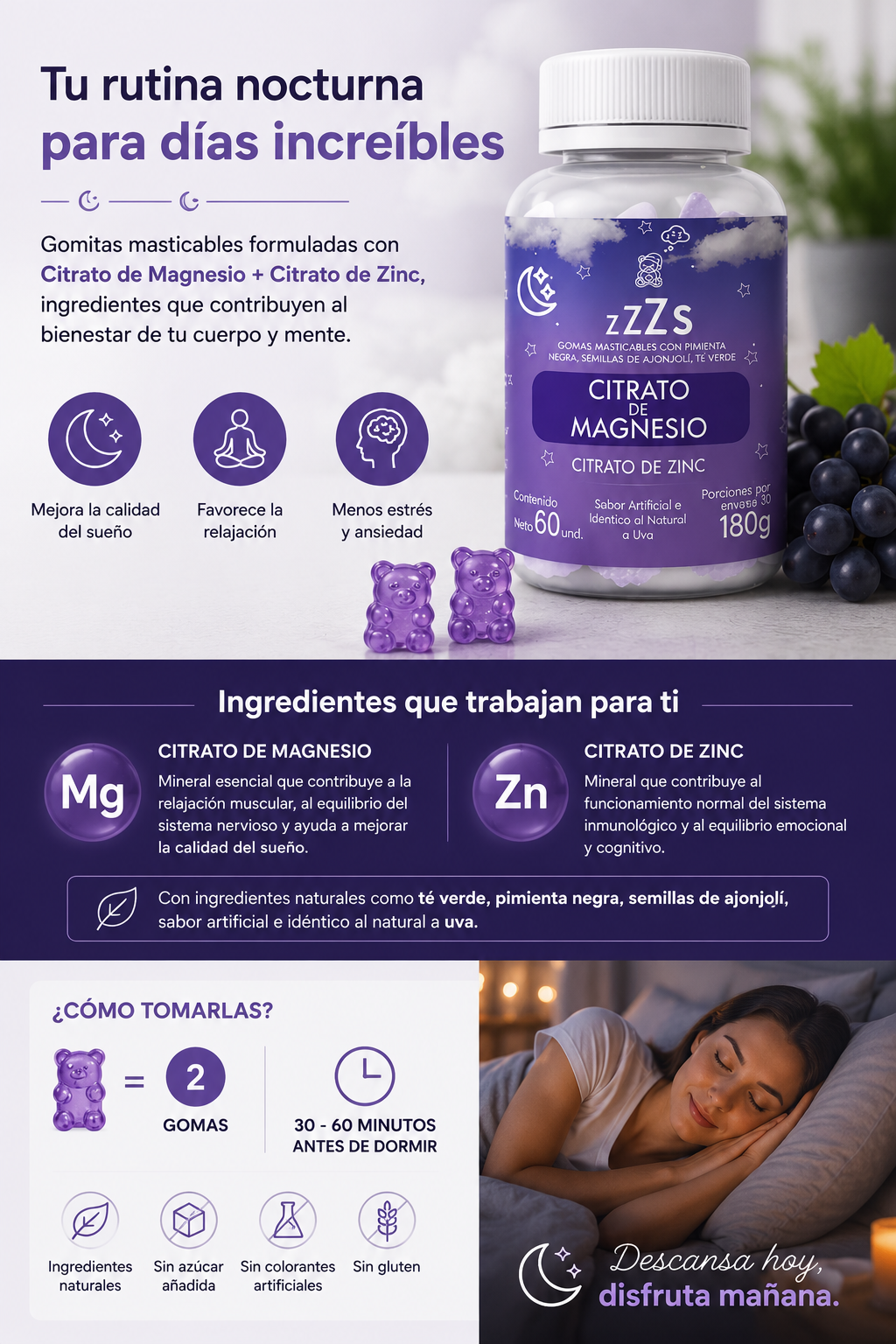 Gomitas para Dormir + Magnesio DROPI CUP