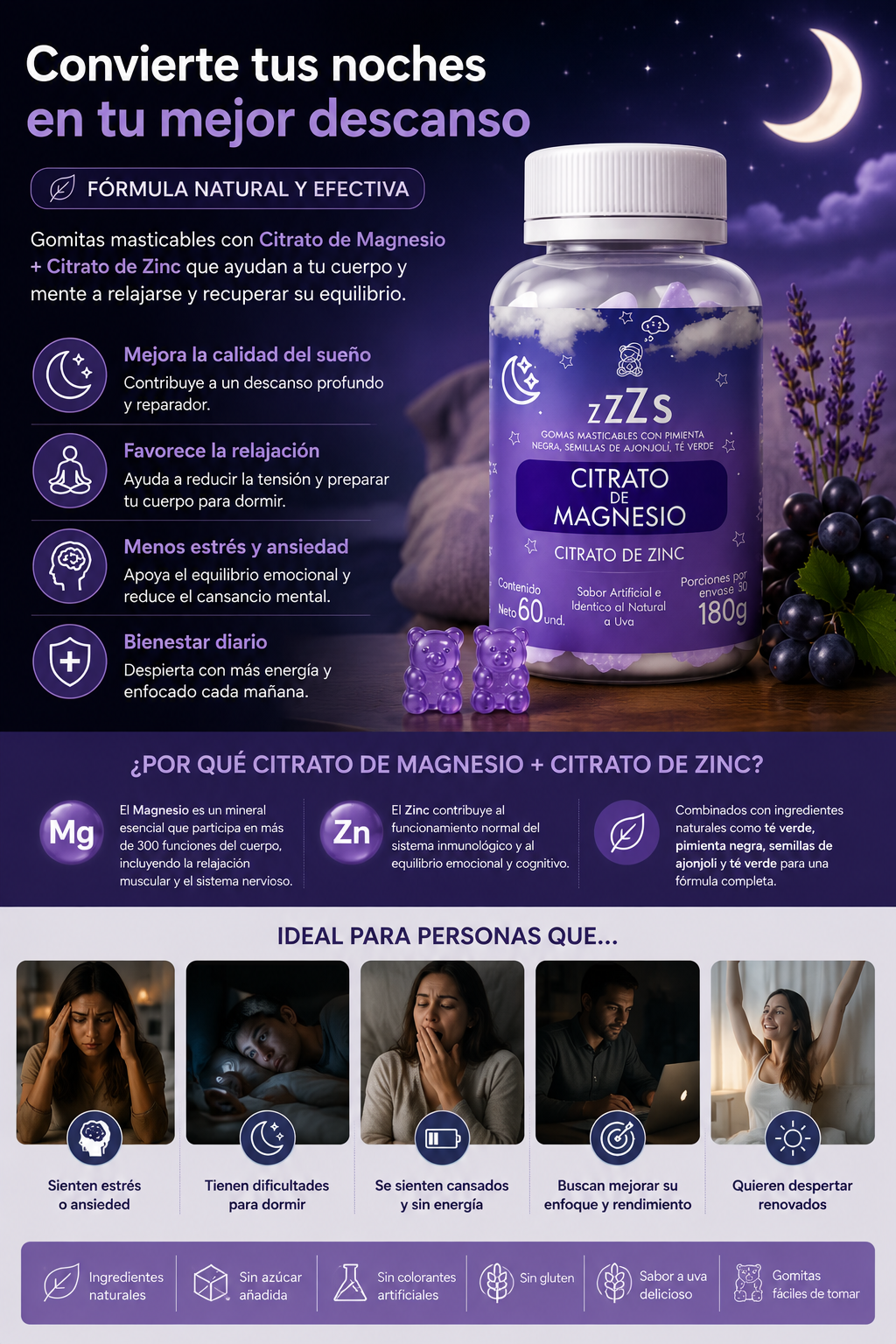 Gomitas para Dormir + Magnesio DROPI CUP